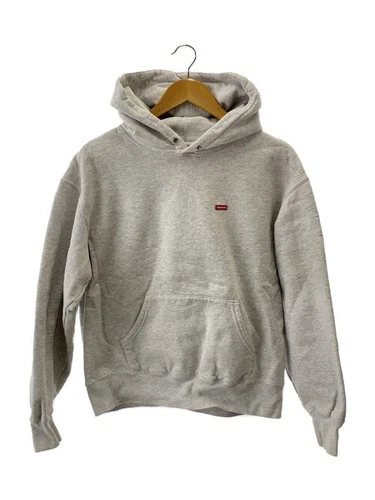 Supreme Felpa con Cappuccio S Cotone Grigio 24SS Small Box Logo Manica Anteriore Macchia Usata