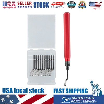RB1000 Handle Burr Deburring Remover Cutting Tool with 10pcs Rotary Deburr Blade