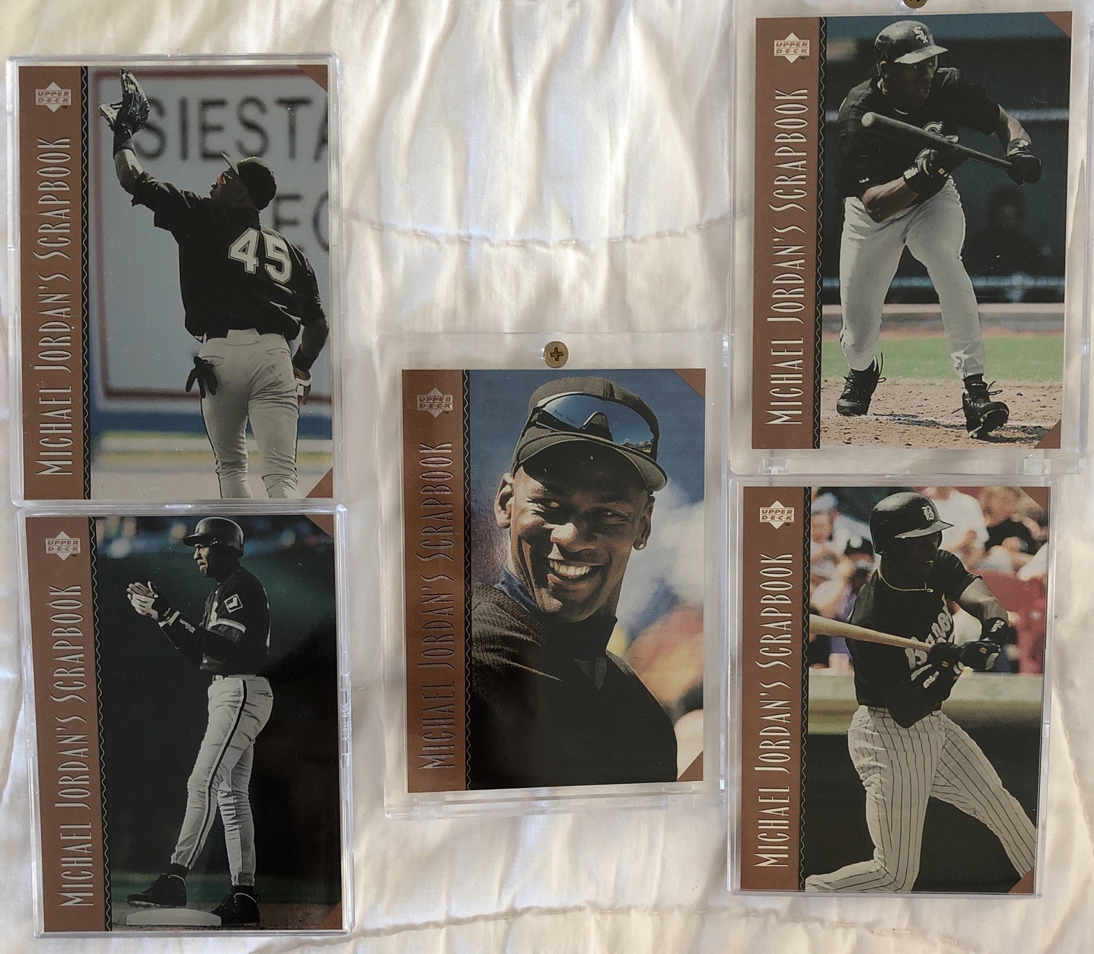 Lot 5-1994 Upper Deck Michael Jordan Scrapbook Cards MJ1-MJ5~Lot of 5 Cards NM