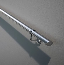 Forgeworks Stair Handrail Kit Brushed Steel Easy Assembly Indoor Set - 1.2m