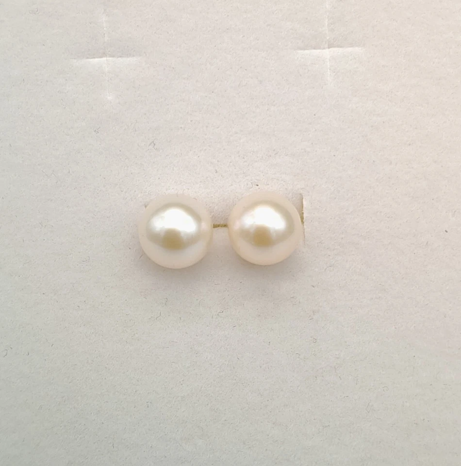 Orecchini donna perla giapponese a lobo perno farfallina argento bianco 925 - Immagine 2 di 4