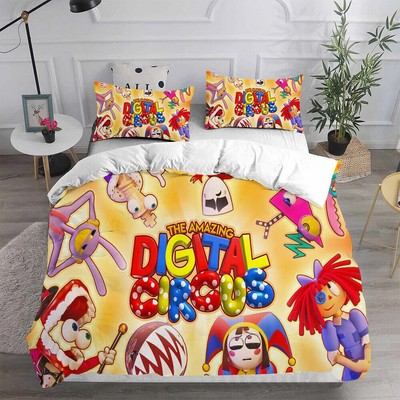 Amazing Digital Circus Bettwäsche Set-09 Kissenbezüge 80x80 Bettbezug 135x200