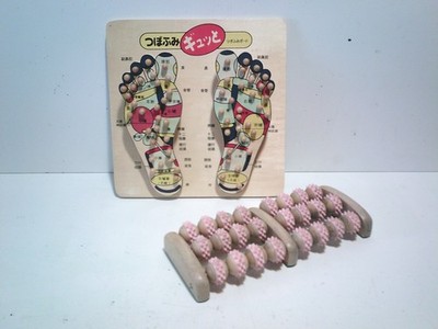 Clean Asian Foot Pressure Point Board & Floor Trigger Point Therapy Roller