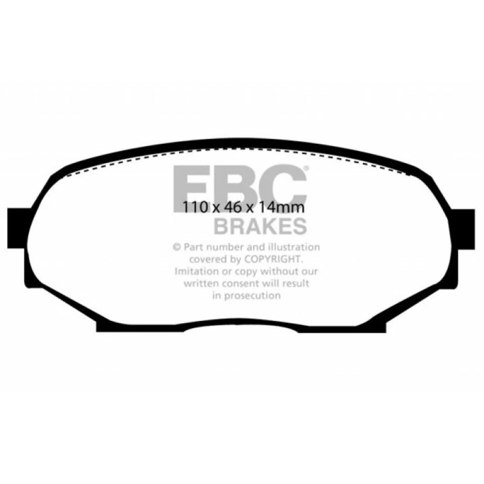 EBC For Geo Storm 1990 1991 1992 1993 Front Brake Pads Redstuff 1.6L - Image 3 of 4