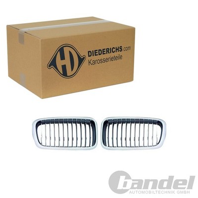 DIEDERICHS SPORT GRILL KÜHLERGRILL FRONT NIEREN CHROM passend für BMW 7er E38