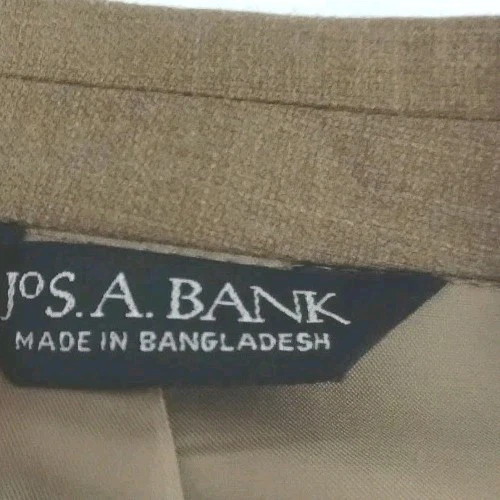 Traje Hombre 40R Jos A Bank Pantalón 34 X 30 Marrón 100% Lana Tweed Excelente  Foto 3 de 4