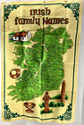 Irish Family Names Tea Towel - Yellow - Linen Cotton