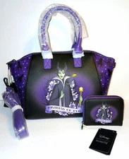 NEW Loungefly Disney MALEFICENT Dragon Mistress of Evil Satchel Purse Bag Wallet