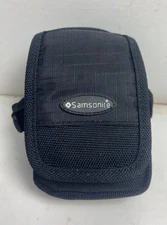 Samsonite Small Black Camera Padded Case strap or belt loop EUC flip pocket zip