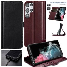 For Samsung Galaxy S22/S22+/S22 Ultra 5G PU Leather Case Flip Phone Wallet Cover
