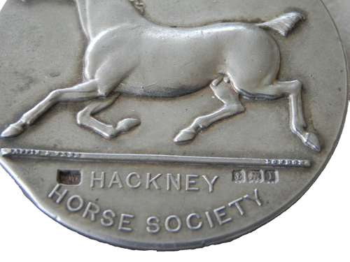 Antike Sterling Silber Hackney Horse Society Uhr Anhänger Auszeichnungen Medaille 1910 - Bild 7 von 11