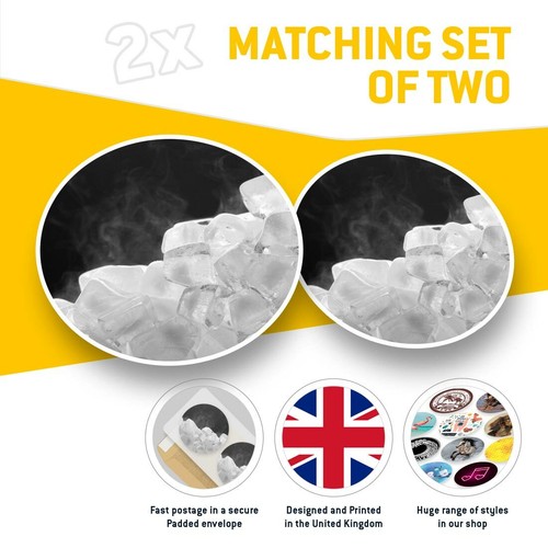 2 x Vinyl Stickers 20cm (bw) - Freezing Ice Cubes Frozen #39617 - 第 2/8 張圖片
