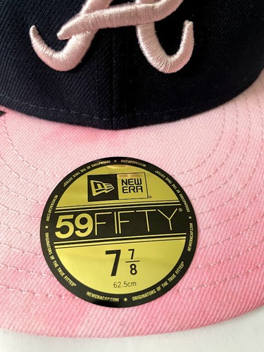 New Era Atlanta Braves Baseball Mother's Day Hat Black Pink Size 7 7/8 Brand New - Picture 3 of 7