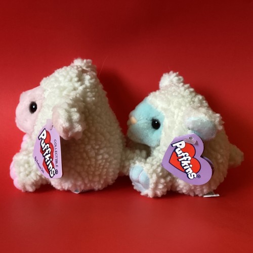 Easter Lambs PUFFKINS Plush Bluebelle and Priscilla set 2 Easter Vintage - Picture 4 of 10