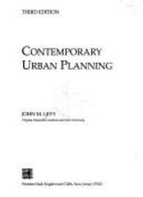 Contemporary Urban Planning, Levy, John M., 9780131466142