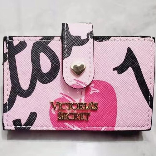 VS PINK Stripe Cardholder - Women's Multi-Compartment Wallet with Coin Pocket - Picture 9 of 25