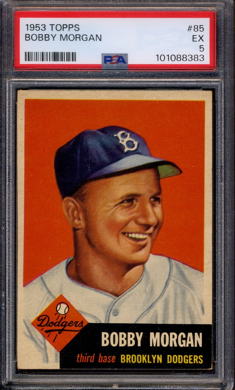 1953 Topps #85 Bobby Morgan PSA 5 EX *Brooklyn Dodgers*