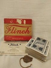 Vtg 1938 Flinch Card Game Parker Brothers Orig. Box, ALL 150 CARDS Instruction