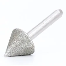 0.6 inch Diamond-Coated Grinding Head 45° Tapered for Chamfering Drilling