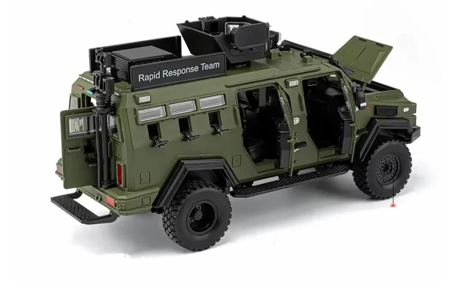 Unimog D'assalto Scala 1/24 Con Trazione e Luci Imponente Nuovo - Immagine 4 di 4