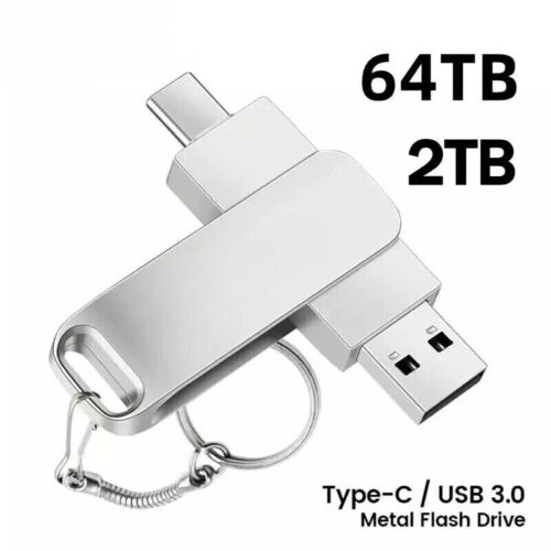 Highspeed USB Stick 2in1 USB-C Type-C 3.0 Dual Speicherstick 1TB 2TB 64TB Metall - Bild 2 von 19