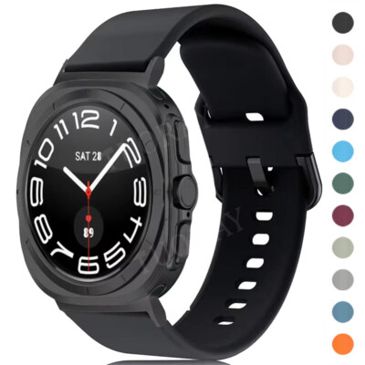 Silikon Sport Armband Für Samsung Galaxy Watch Ultra 47mm Ersatzband Smartwatch