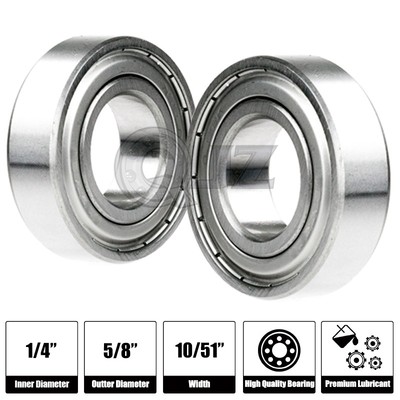 2x SFR4ZZ 1/4 X 5/8 X .196 Stainless Steel Flanged Ball Bearing Metal Shield NEW 2x SFR4ZZ 1/4 X 5/8 X .196 Stainless Steel Flanged Ball Bearing Metal Shield NEW