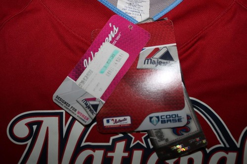 MAJESTIC RYAN HOWARD WOMENS MLB ALL STAR GAME JERSEY 2009 ST LOUIS MEDIUM NEW - Picture 6 of 8