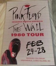 PINK FLOYD 1980 THE WALL TOUR NASSAU COLISEUM REPLICA CONCERT POSTER