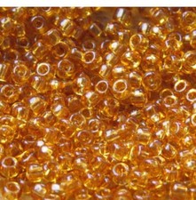 Japanese Transparent Topaz Glass Seed beads