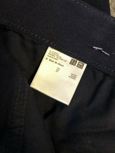 Uniqlo Womens Skinny Pants M Navy Blue Brushed Cotton NWT - Picture 5 of 5