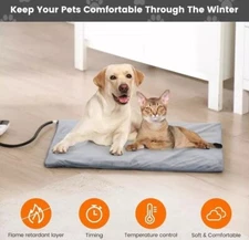 Adjustable Electric Heating Pad Heater Warmer Mat Bed Blanket For Dog Cat 17x18