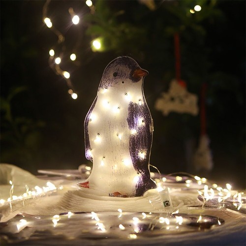3x Outdoor Weihnachten Garten Dekorationen Leuchten Pinguine Garten Dekorationen - Bild 4 von 6