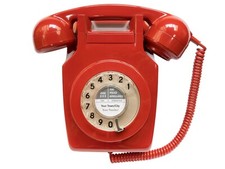 Vintage 1970s GPO 741 Wall Dial Telephone - Lacquer Red - Fully Refurbished