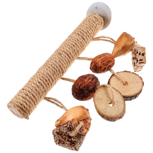 Wooden Parakeet économies Cage Habitat Accessories Chewing Toys for Parakeets Foraging