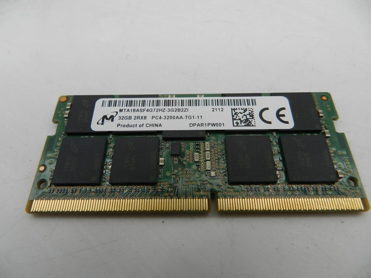 Micron 32GB DDR4-3200 ECC SODIMM MTA18ASF4G72HZ-3G2R Memory