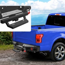 2" Steel Hitch Receiver Rear Bumper Tow Step Bar Guard Drop Step Lock Heavy Duty