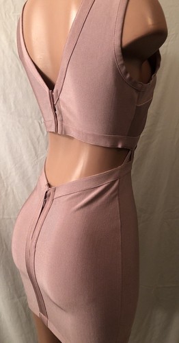 **Exotic Frosted Glaze Mauve Event Dress~Size Medium** - Picture 10 of 11