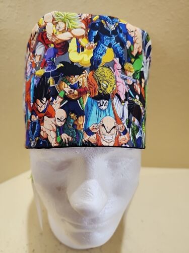Dragon Ball Z Anime Men's Skull/Chemo Surgical Scrub Hat/Cap Handmade - Picture 4 of 7