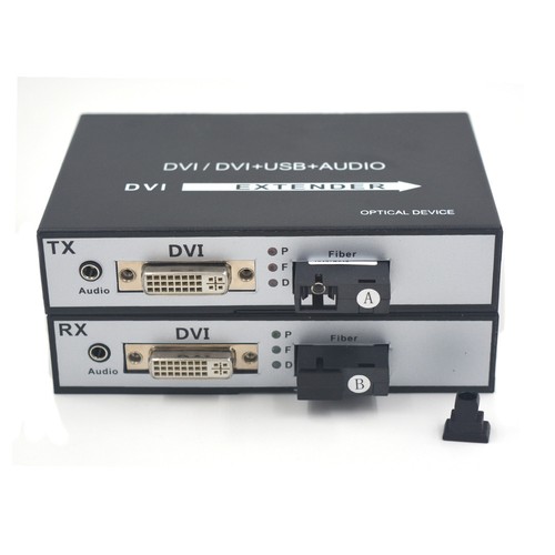 DVI to Fiber Optic Converter ,KVM switch, 3.5mm jack Audio,1080P Singlemode 20Km - 第 10/16 張圖片