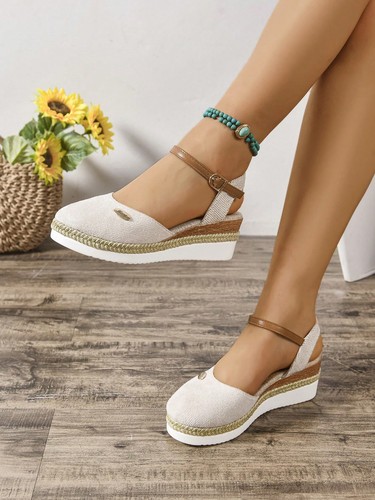 Women's Braided Wedge Espadrille Shoes - Picture 32 of 123