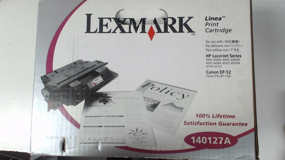 140127A LEXMARK HP LASERJET 4000 Series TONER Cartridge BLACK OEM - Image 2 of 2