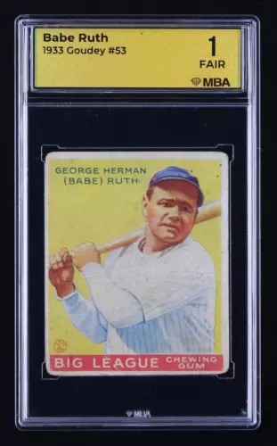 1933 Goudey: # 53 Babe Ruth MBA 1 FAIR
