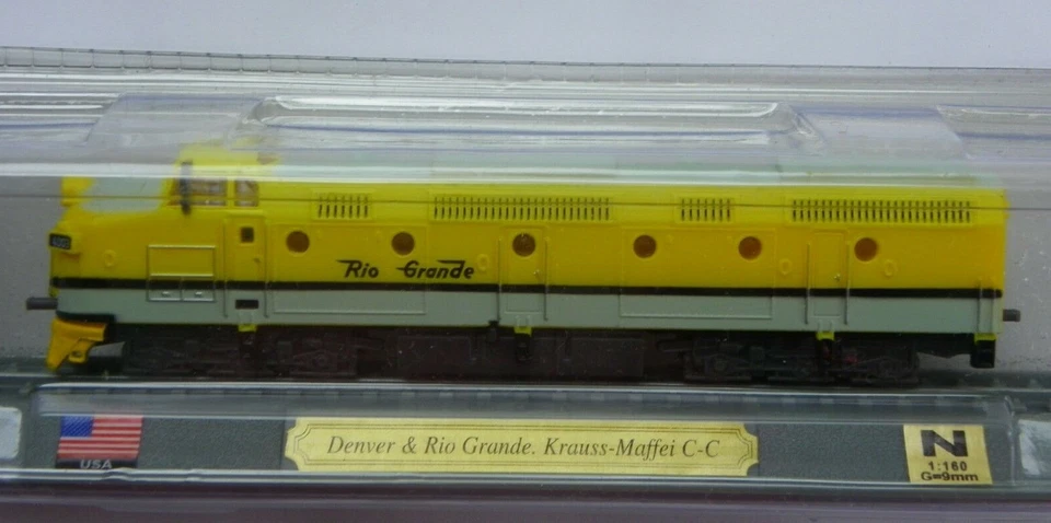 Eisenbahnstandmodell SPUR N - DENVER & RIO GRANDE. KRAUSS-MAFFEI - USA - MS 4537 - Bild 2 von 2