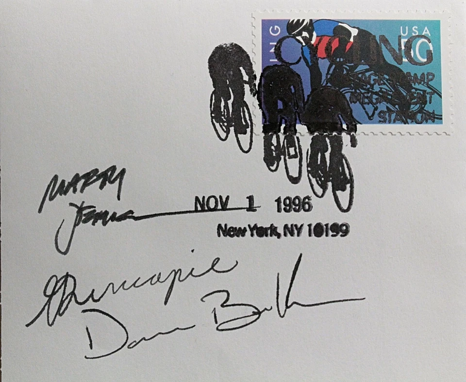 USPS FDC Signed by 3 Olympic Team Members US #3119b 1996 50c Cycling ST1274 - Image 2 of 4