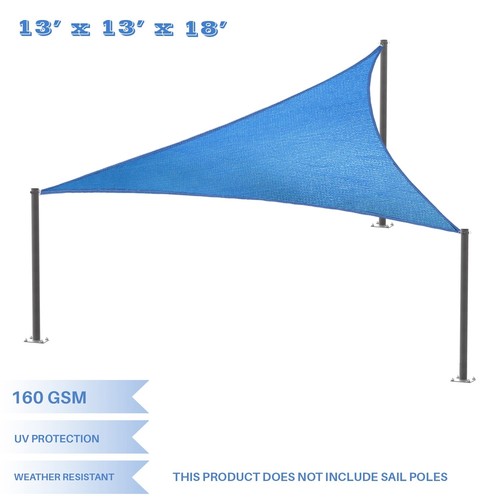 Sun Shade Sail Canopy Cover Blue UV Block Sunshade For Garden Yard Deck Outdoor - Picture 23 of 24