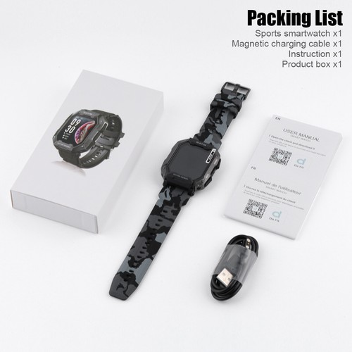 2024 Rugged Smart Watch for Men (Answer/Make Calls) Military Fitness Tracker - Photo 15 sur 15