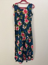 Royal Hawaiian Vintage Floral Hibiscus Maxi Dress Size Medium