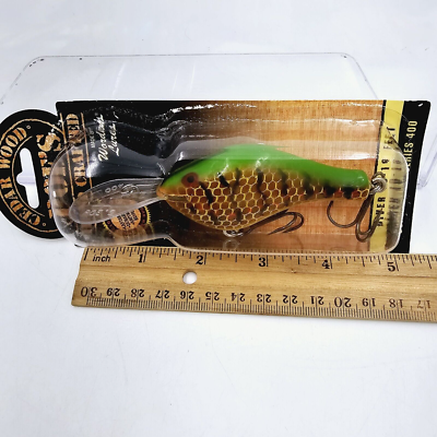 Vtg New Poe's Series 400 Cedar Wood Crankbait Lure 3/4 Oz 10 - 18