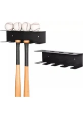 Baseball Bat and Ball Storage Rack, Baseball Bat Holder Organizer, Set of 2